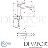 Ideal Standard Ceraplan III Kitchen Mixer Window Solution Tap Dimensions
